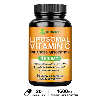 Liposomal Vitamin C Supplement - Promotes Collagen Production, Powerful Antioxidant, Immune Support