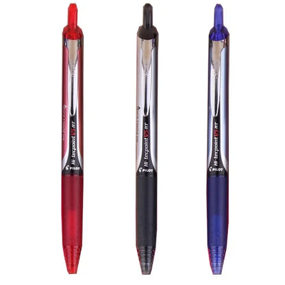 Japanese Pilot Gel Pen, BXRT-V5 0.5mm Metal Needle Tip Black Red Blue Ink,Premium Smooth&Precise for Signing,Exams,Journaling