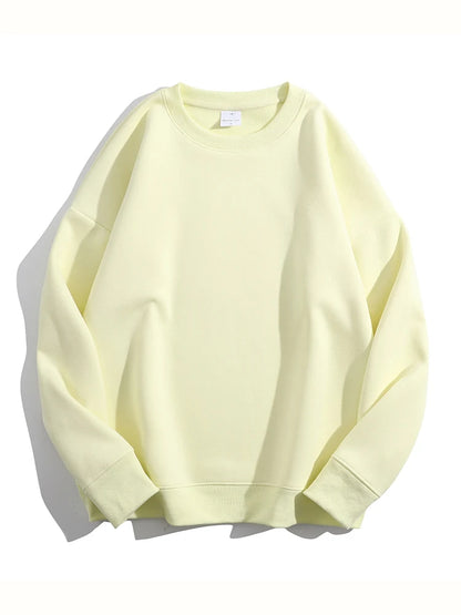 Soft Fleece Sweatshirt Women Sport Winter Clothes Warm Blue Round Neck Loose Pullovers Oversized Women Velvet Sweatshirt Black