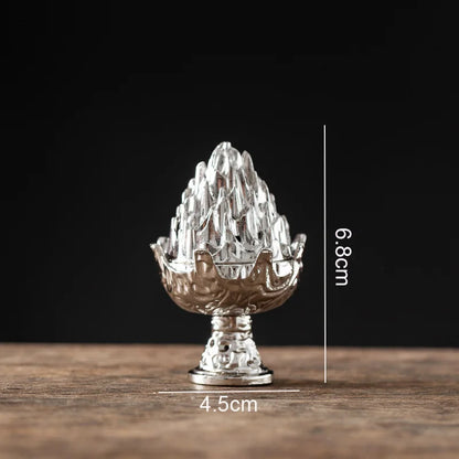 Vertical Incense Burner Mini Alloy Hollow Incense Holder Portable Tabletop Ornament Home Aromatherapy Burner Desk Decoration