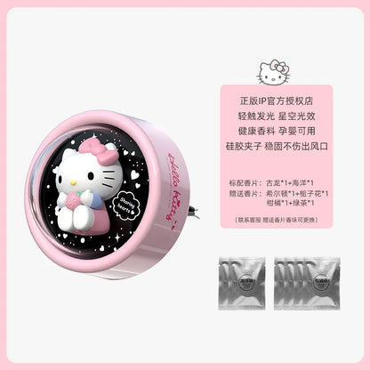 Sanrio Car Aromatherapy Ornaments Atmosphere Light Air Outlet Night Light Cartoon Hello Kitty Car Interior Accessories Gift