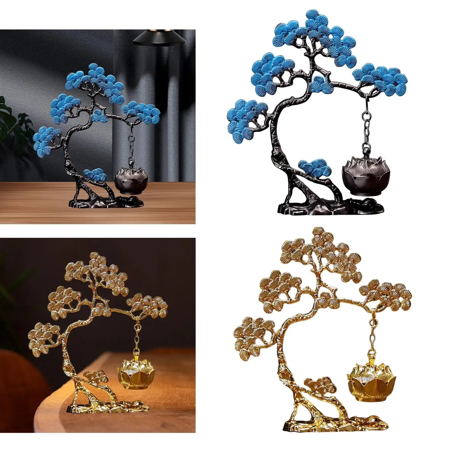 Hanging Incense Burner Censer Ideal Gift Collecting Artwork Pine Tree Incense Holder for Farmhouse Yoga Hotel Bedroom Kitchen