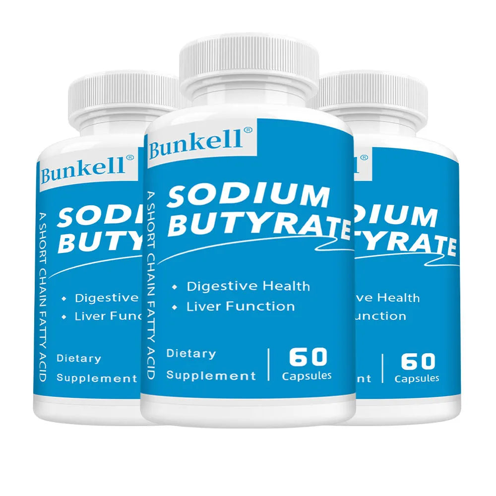Sodium Butyrate Supplement - Helps Gut Health, Detox and Cleansing of The Liver, Digestive Health,Non-GMO