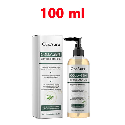 Collagen Body Oil Hydrating Full Body Massage Essential Oil for Arms, Belly & Legs, Moisturizing Non-Greasy Dry Skin Care 100ml