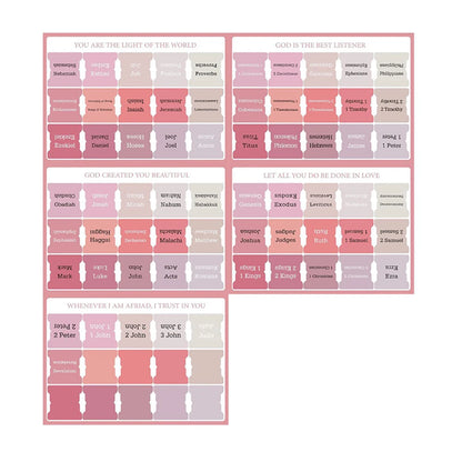 75Pcs Laminated Bible Tabs Boho Theme Bible Tabs Tear-resistant Large Print Bible Book Tabs Bible Study Journaling Supplies