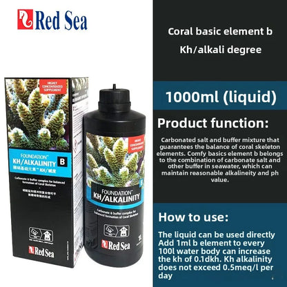 RedSea Coral Reef Essential Elements-Calcium Magnesium KH Strontium Iron Supplement for SPS/LPS-Aquarium Trace Minerals Additive