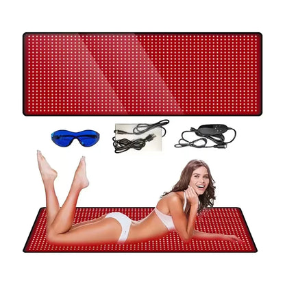 660nm 850nm LED Red Light Therapy Yoga Mat Home Health Relaxation Equipment Whole Body Near Infrared Mat 2025 New