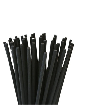 100 Pcs/Pack 3mm*20cm Diffuser Sticks , Fragrance Refill Black Fibre Reed Thick Aromatherapy Diffuser Sticks for Diffuser Oils