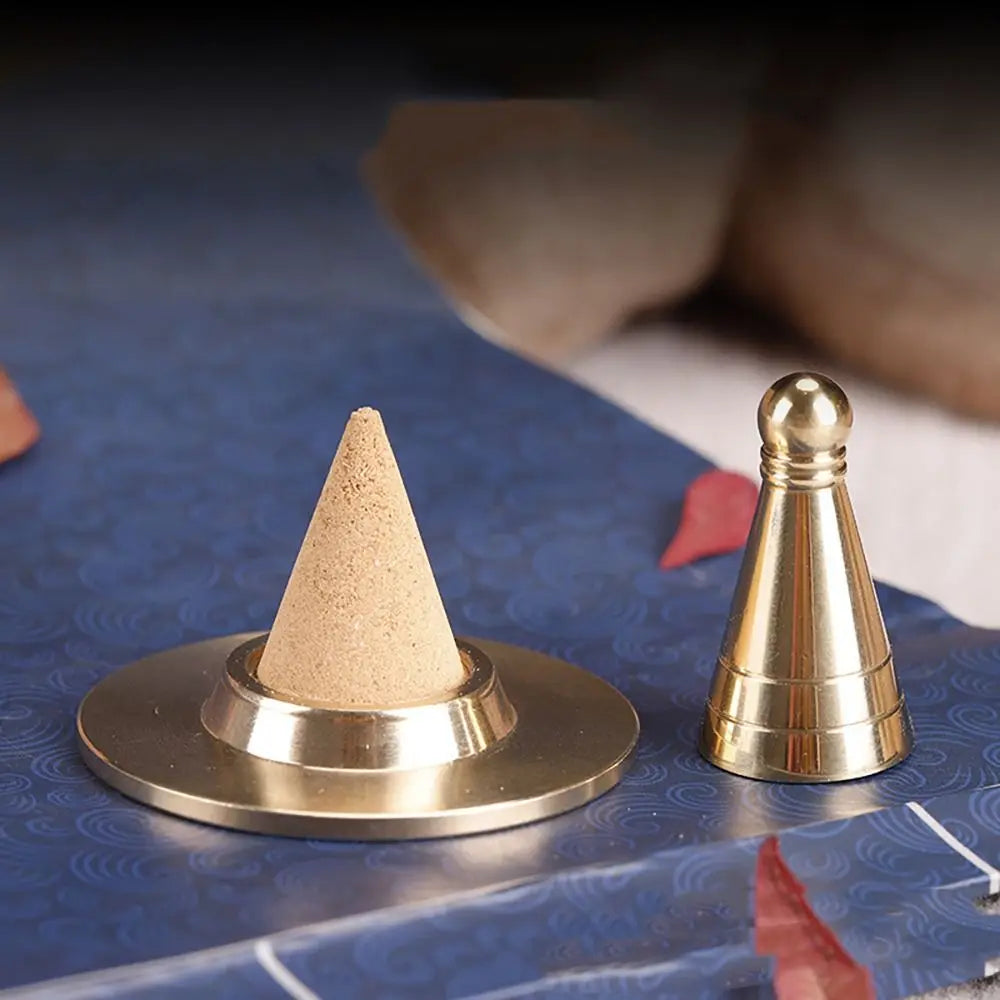 Pure Copper Incense Burner Chinese Ancient Style DIY Incense Cones Retro Brass Censer Incense Tools Moulds