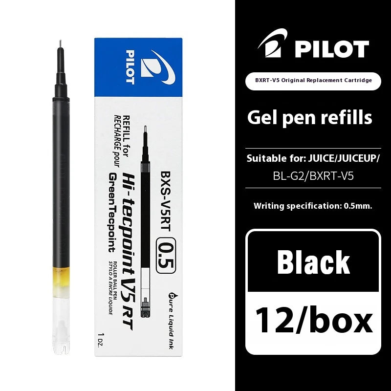 Japanese Pilot Gel Pen, BXRT-V5 0.5mm Metal Needle Tip Black Red Blue Ink,Premium Smooth&Precise for Signing,Exams,Journaling