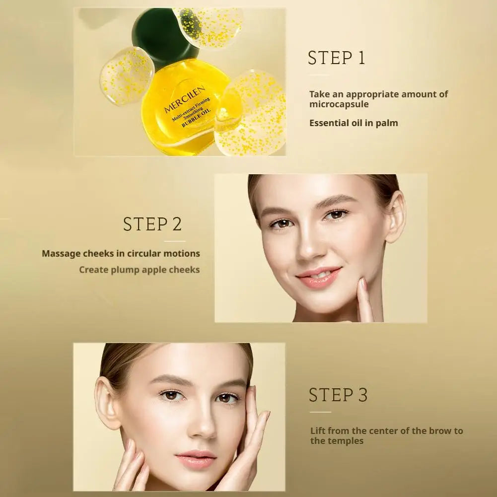 30ml Facial Supplements Skin Active Anti Aging Multi Premium Smoothing Bubble Oil Essence Elastic Delicate Face Serum Skincare