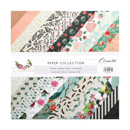 Creative Path 12x12 Inch Flower Pattern Decorative Scrapbooking Paper Floral Junk Journaling Scrapbook Background Paper 30x30 cm