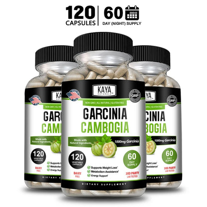 Garcinia Cambogia Extract Weight Loss Capsules Unisex supports weight loss and fat burning, cleansing