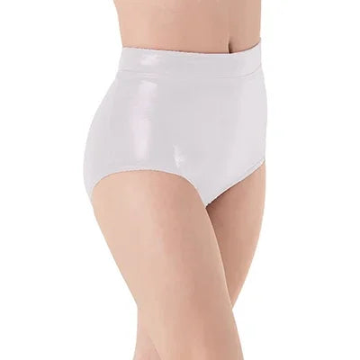 Speerise Women Mid Waist Metallic Shorts For Adults Ballet Performance Dance Bottoms Basic Booty Shorts Fitness Underpants Girls