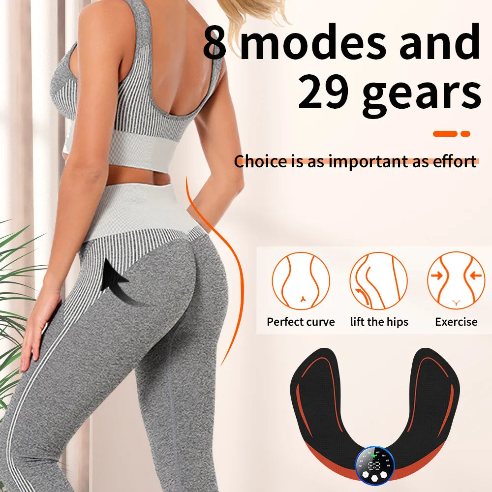 EMS Muscle Stimulator Device - Wireless Butt Trainer Body Shaper with 29 Levels 8 Modes Dual Channel Rechargeable for Fitness