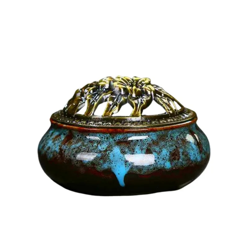 Ceramic Incense Burner Household Incense Kiln Ceramic Incense Burner Sandalwood Box Incense Diffuser Ceramic Incense Burner