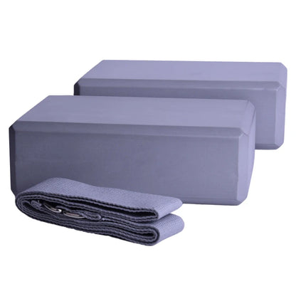 2pcs EVA Yoga Blocks 1pcs Cotton Yoga Strap Stability Blocks Yoga Strap Set for Yoga Pilates Meditation