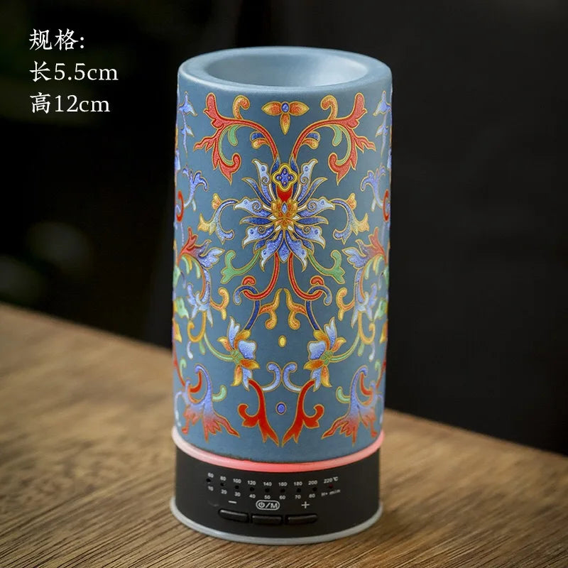 Electronic Incense Burner Enamel Ceramics Charge At Regular Time Temperature Regulation Incense Burner Ornament Gift Box