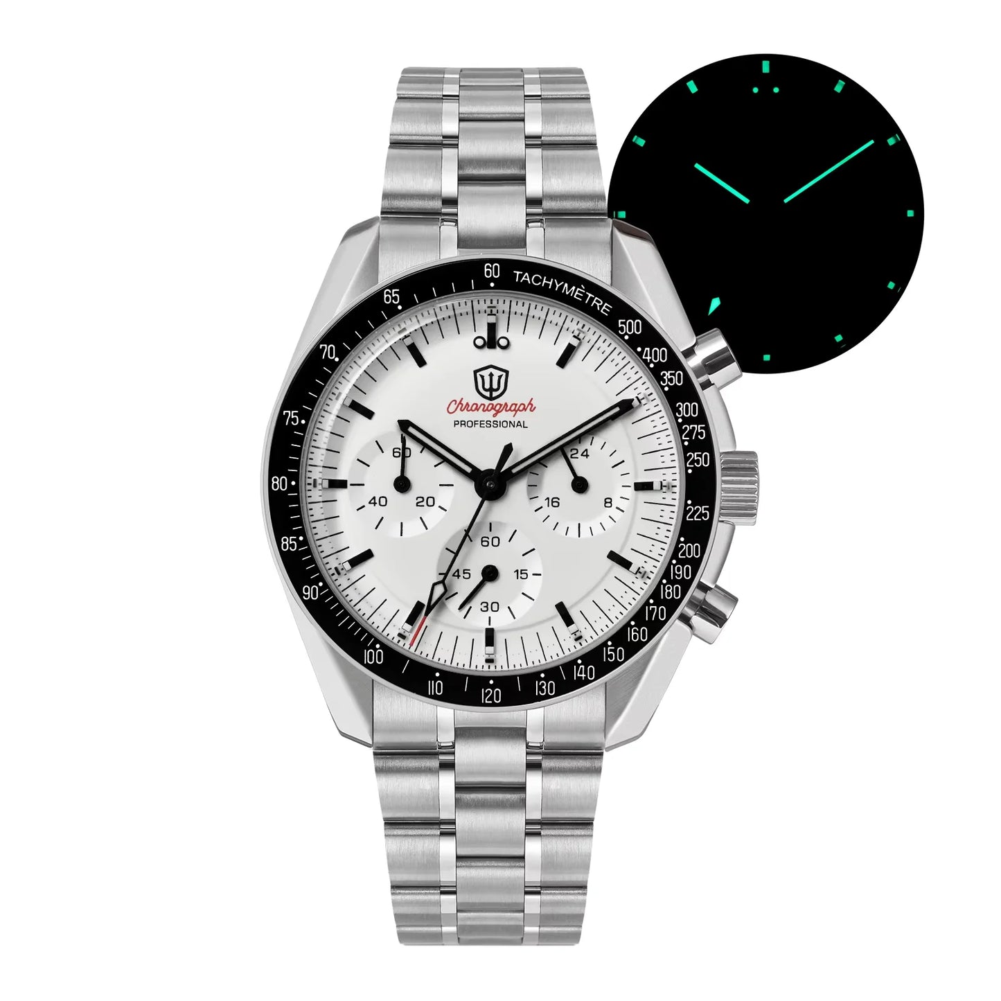 New Mechanical Quartz Watches VK63 Chronograph Sports Watches Bubble Sapphire Ar Waterproof Luminous Watches