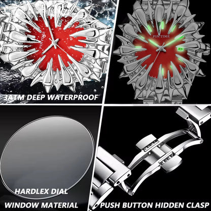 Y2K Watch European American Watches Irregular Dragon Scale Pointed tin Solder Light Luxury Men Gift Niche Quartz Wristwatch
