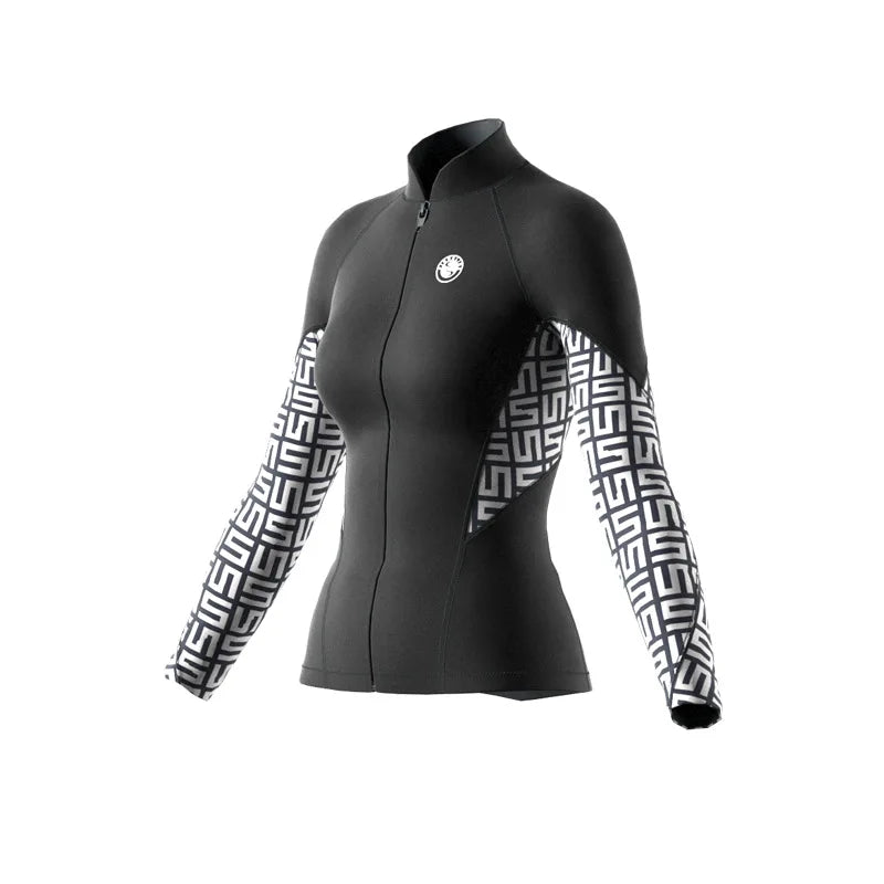 Women's Wetsuit Top Jacket or Bottoms 2MM Neoprene Zippered Shirt or Leggings Comfort & Warmth All Watersports-Surfing Snorkel