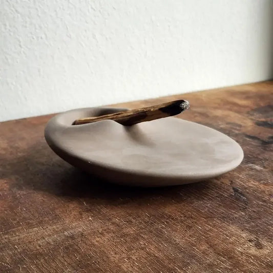 Wood Holder Incense Holder Cement Incense Burner Tray Decorative Relaxation Meditation Container Tray Yoga Home Decor Gifts