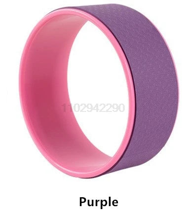 12" Yoga Wheel  Back Roller Deep Tissue Massager Yoga Stretching Equipmen for Back Pain Relief Improving Yoga Poses Relaxation