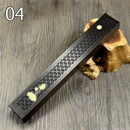New Wood Aromatherapy Incense Stick Holder Hollow Incense Burner Censer Box Line Incense Burner Handmade Decoration Craft Gifts