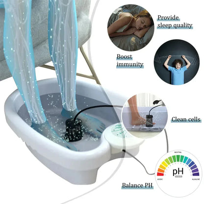 Detox Ionic Foot Spa Bath Machine for Foot Bath Ion Detoxifier Massager Relaxation Pedicure Footspa Massage Therapy Arrays Aqua