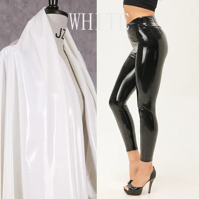 Women PU Leather Seameless Leggings Women High Waist Faux Leather Bodycon Pencil Pants Stretch Wet Look PVC Trousers Custom