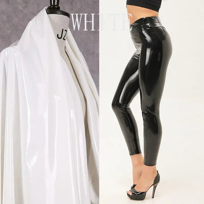 Women PU Leather Seameless Leggings Women High Waist Faux Leather Bodycon Pencil Pants Stretch Wet Look PVC Trousers Custom