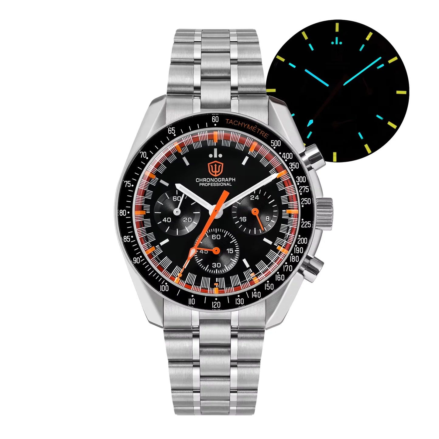New Mechanical Quartz Watches VK63 Chronograph Sports Watches Bubble Sapphire Ar Waterproof Luminous Watches