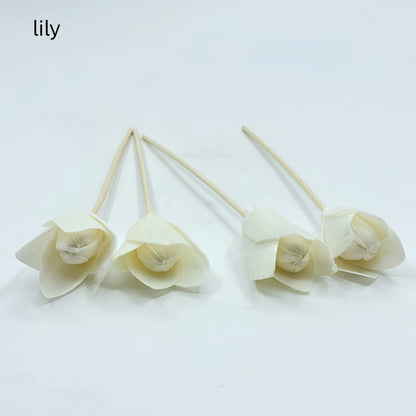Natural Tongcao Diffuser Flowers 20cm 4 Pieces Rattan Diffuser Sticks for Aromatherapy Bottles Replacement Diffuser Sticks Aromatherapy Decorative Flowers for Essential Oil Bottles Home Decoration