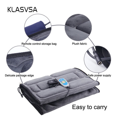 Electric Vibration Massage Cushion Heating Neck Back Massager Relaxation Health Care