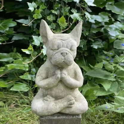 Outdoor Jardin Garten Yoga Pose Meditation Dog Resin Statue Ornaments Waterproof   for Office Home Decor Garden Decoration