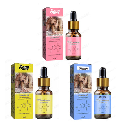 Pheromone-Infused Long-Lasting Fragrance Oil - Fresh Aroma Body Essence to Attract Women & Boost Personal Allure Naturally.
