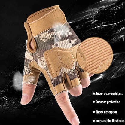 Men & WomenHalf Finger Cycling Gloves - Non-slip, durable tactical gloves for outdoor sports, training and fitness
