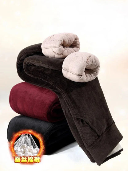Thicken Velvet Pencil Pants Winter Women Down Cotton Warm Big Size 5xl Slim Pantalones High Waist Ankle-length Leggings Spodnie