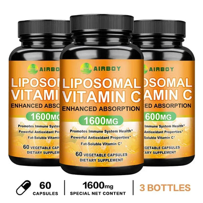 Liposomal Vitamin C Supplement - Promotes Collagen Production, Powerful Antioxidant, Immune Support