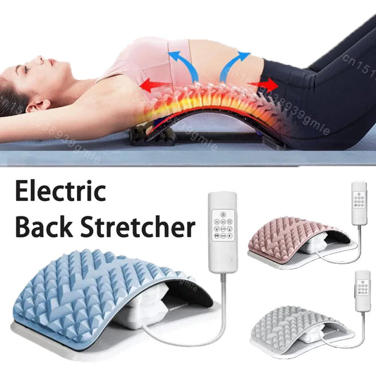 Electric Back Massager Stretch Lumbar Support Relaxation Spine Pain Relief Lower Traction Corrects Waist Multi-Level Adjustable