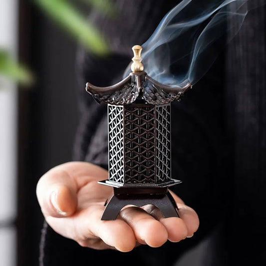 New Chinese Style Incense Burner Zinc Alloy Vertical Indoor Aromatherapy Good Symbolism Accessories Incense Burning Gifts