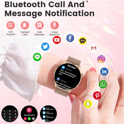 2026New Smart Watch Women 1.43"Ultra-thin AMOLED HD Screen Sport Fitness Bracelet Custom Watch Face Voice Call Ladies Smartwatch