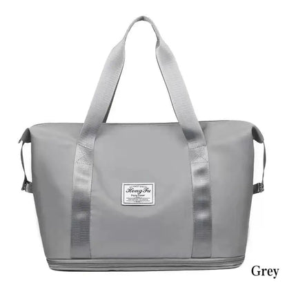 Expandable large-capacity storage luggage bag, water-resistant sports and fitness handbag, casual travel luggage bag
