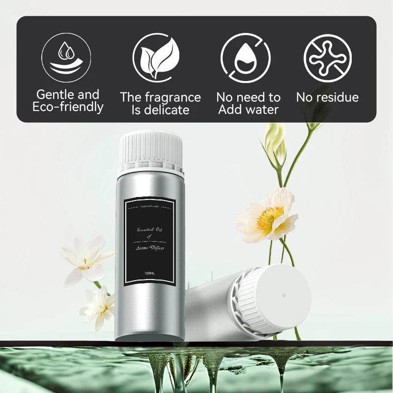 100ml Aluminum Bottle Essential Oil Car Aromatherapy Machine Essential Oil Supplement Suitable For Home Aromatherapy Machine