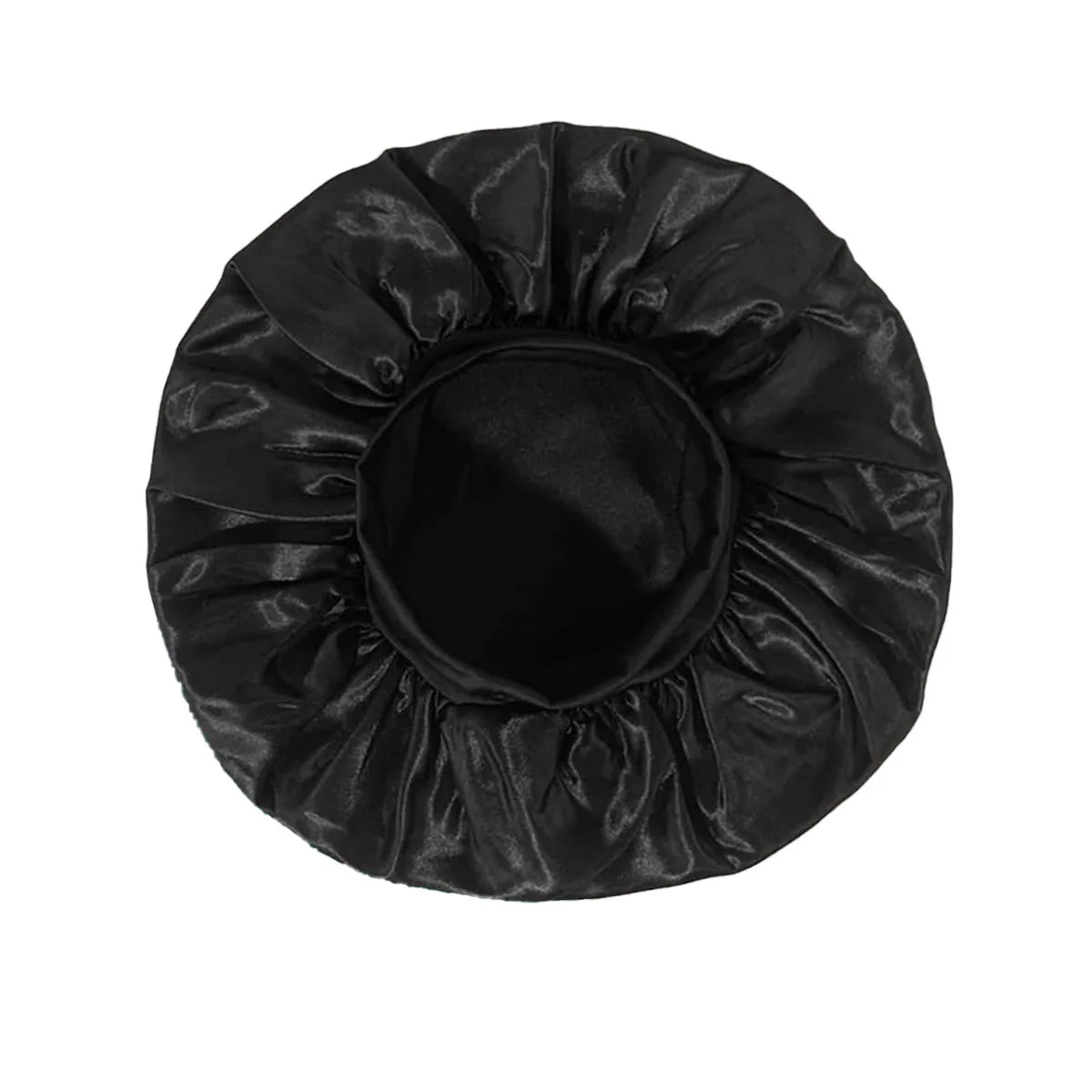 1/2/5PCS Women's Satin Solid Wide-brimmed Sleeping Hat Unisex Head Wrap Elastic Band Cap Hair Care Bonnet Night Hat Bonnet Nuit