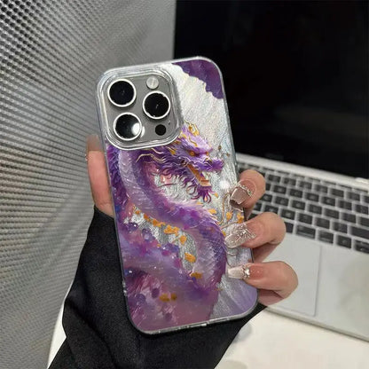 Purple Dragon Phone Case For iPhone 17 17 pro 16 15 Pro Max 17air 14pro 11 13 12promax  xr xsmax  Cover