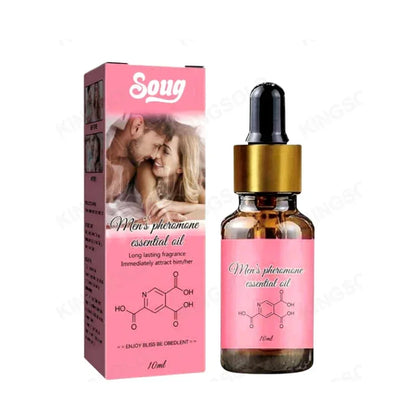 Pheromone-Infused Long-Lasting Fragrance Oil - Fresh Aroma Body Essence to Attract Women & Boost Personal Allure Naturally.
