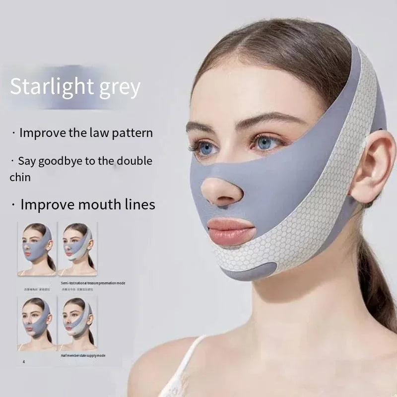 Face-Lift With Sleep Face V Shaper Facial Slimming Bandage Relaxation Shape Lift Reduce Double Chin Face Thining Band Massage