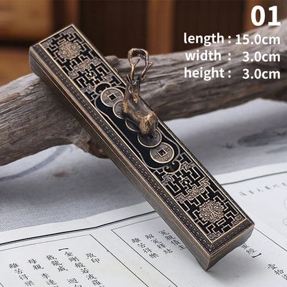 Creative Retro Black Wooden Incense Holder Home Office Incense Burner Carving Censer Box Traditional Chinese Type Wood Handmade