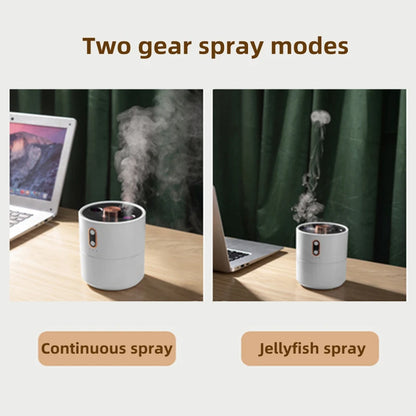 450ml Jellyfish Aroma Diffuser USB Electric Ultrasonic Air Humidifier Dual Nozzle Heavy Fog Aromatherapy Essential Oil Diffuser